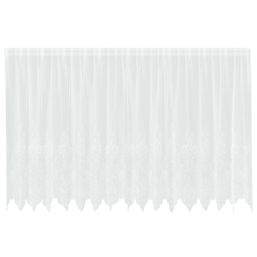 Vidaxl kantgordijn met gordijnen bloemen wit 160 x 400 cm polyester