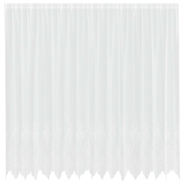 Vidaxl kantgordijn met gordijnen bloemen wit 200 x 400 cm polyester