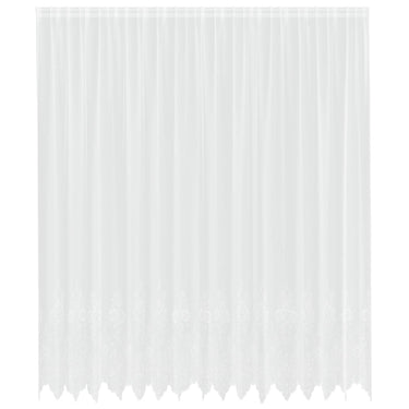 Vidaxl kantgordijn met gordijnen bloemen wit 260 x 400 cm polyester