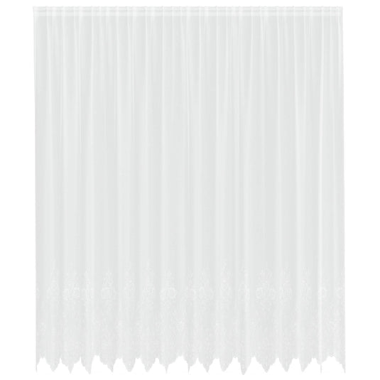 Vidaxl kantgordijn met gordijnen bloemen wit 300 x 400 cm polyester