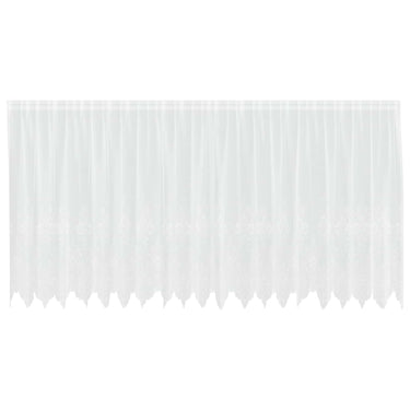 Vidaxl kantgordijn met gordijnen bloemen wit 180 x 500 cm polyester