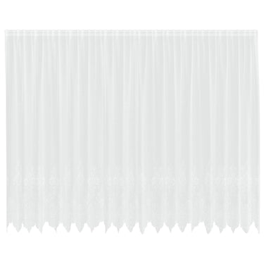 Vidaxl kantgordijn met gordijnen bloemen wit 240 x 500 cm polyester