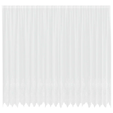 Vidaxl kantgordijn met gordijnen bloemen wit 260 x 500 cm polyester