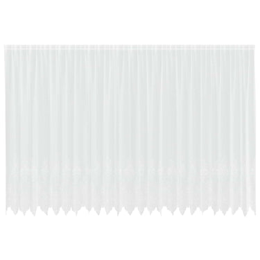 Vidaxl kantgordijn met gordijnen bloemen wit 240 x 600 cm polyester