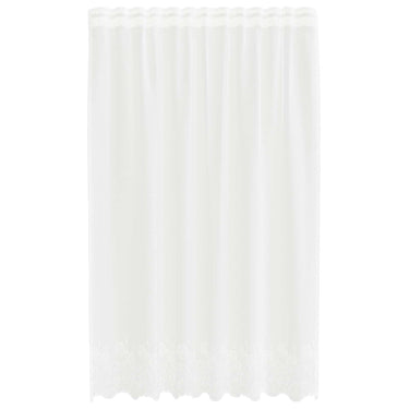 Vidaxl kantgordijn met gordijnen bloemen wit 240 x 150 cm polyester