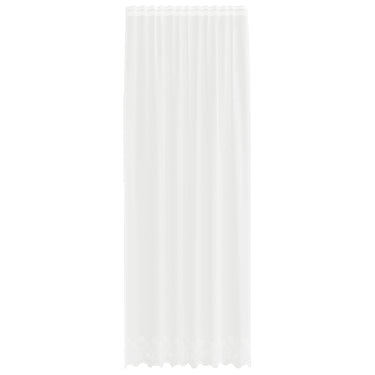 Vidaxl kantgordijn met gordijnen bloemen wit 280 x 150 cm polyester