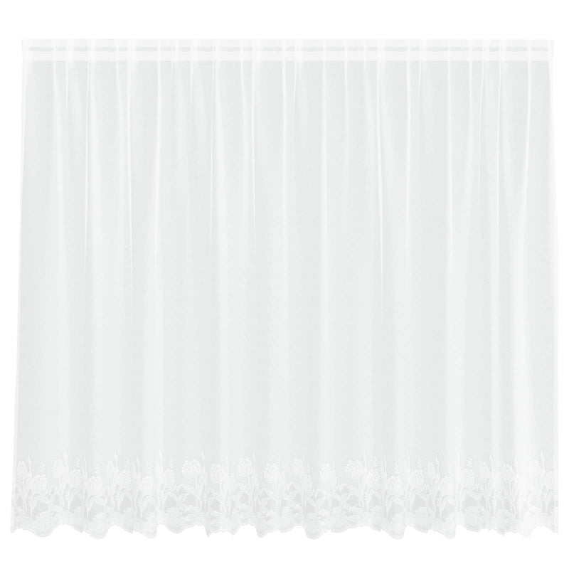 Load image into Gallery viewer, Vidaxl kantgordijn met gordijnen wit 300 x 140 cm polyester
