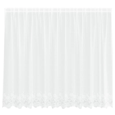 Vidaxl kantgordijn met gordijnen bloemen wit 160 x 300 cm polyester