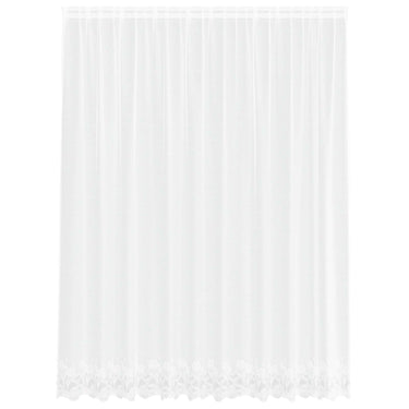 Vidaxl kantgordijn met gordijnen bloemen wit 200 x 300 cm polyester