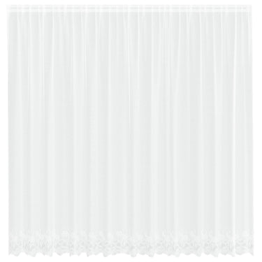 Vidaxl kantgordijn met gordijnen bloemen wit 220 x 400 cm polyester