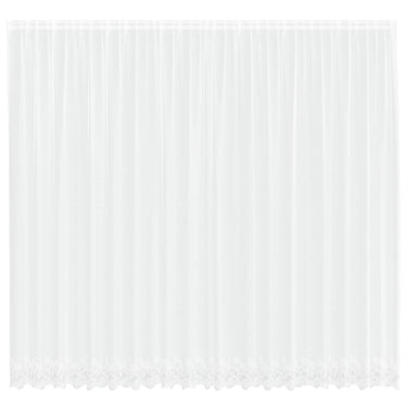 Vidaxl kantgordijn met gordijnen bloemen wit 280 x 500 cm polyester