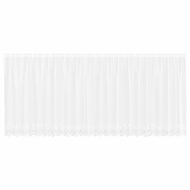 Vidaxl kantgordijn met gordijnen bloemen wit 180 x 600 cm polyester