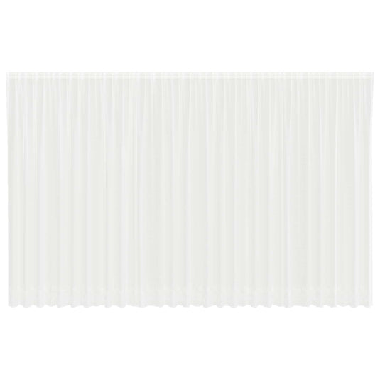 Vidaxl kantgordijn met gordijnen bloemen wit 280 x 750 cm polyester