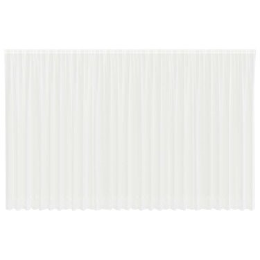 Vidaxl kantgordijn met gordijnen bloemen wit 300 x 750 cm polyester