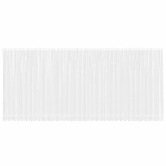 Vidaxl kantgordijn met gordijnen bloemen wit 200 x 900 cm polyester