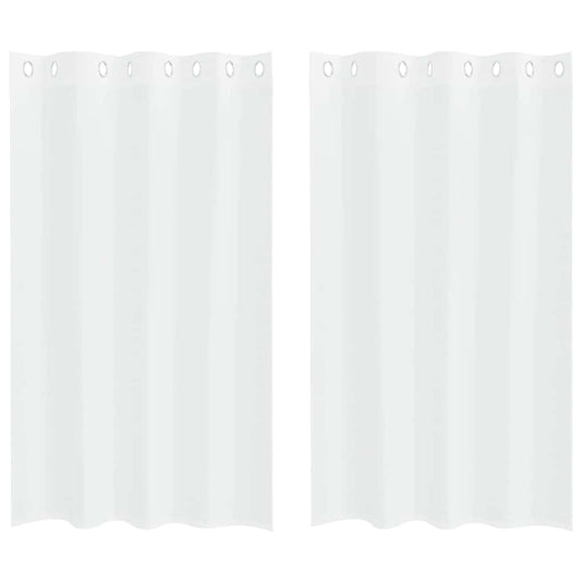 Vidaxl voile gordijn met gordijnen 2 pcs wit 175 x 140 cm polyester
