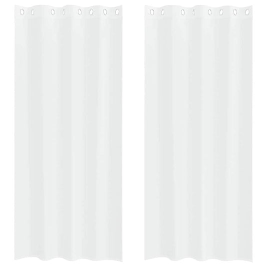 Vidaxl voile gordijn met gordijnen 2 pcs wit 260 x 140 cm polyester