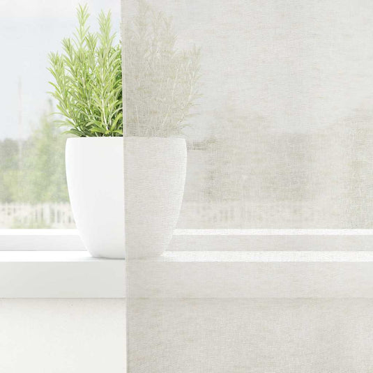 Vidaxl voile gordijn met gordijnen 2 pcs crème 140 x 140 cm polyester