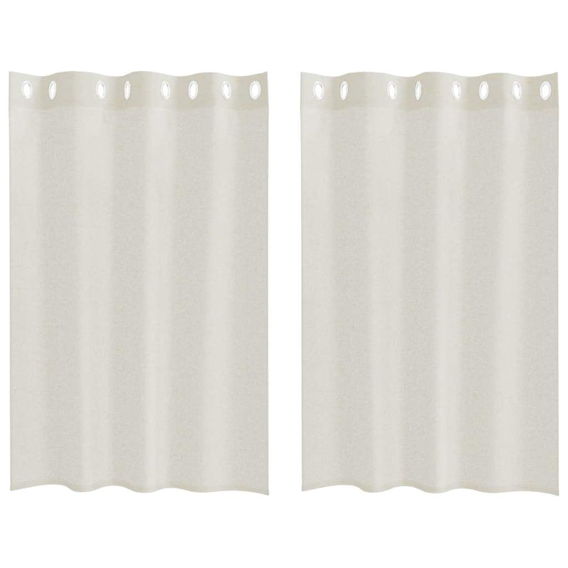 Load image into Gallery viewer, Vidaxl voile gordijn met gordijnen 2 pcs crème 140 x 140 cm polyester
