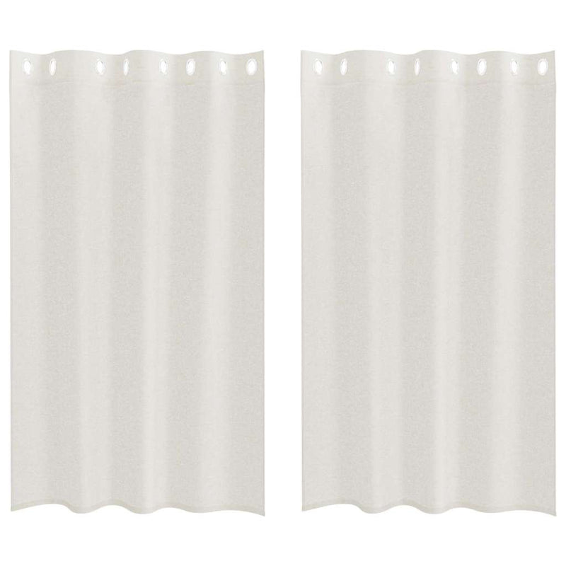 Load image into Gallery viewer, Vidaxl voile gordijn met gordijnen 2 pcs crème 175 x 140 cm polyester
