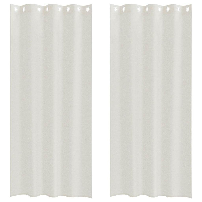 Load image into Gallery viewer, Vidaxl voile gordijn met gordijnen 2 pcs crème 225 x 140 cm polyester
