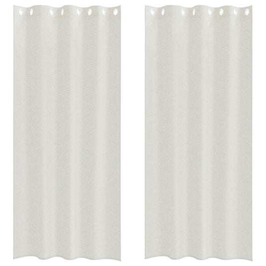 Vidaxl voile gordijn met gordijnen 2 pcs crème 245 x 140 cm polyester