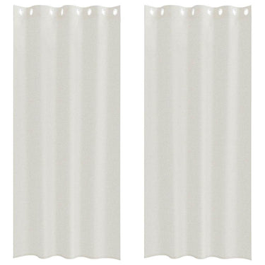 Vidaxl voile gordijn met gordijnen 2 pcs crème 260 x 140 cm polyester