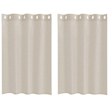 Vidaxl voile gordijn met gordijnen 2 pcs zand 140 x 140 cm polyester