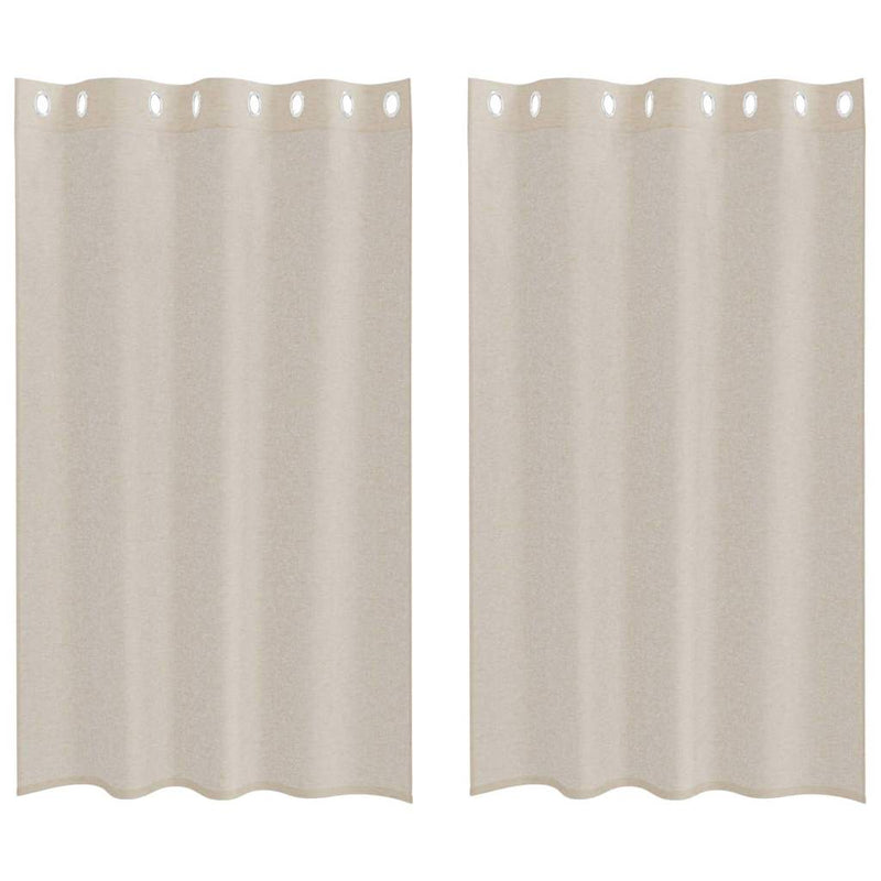 Load image into Gallery viewer, Vidaxl voile gordijn met gordijnen 2 pcs zand 175 x 140 cm polyester
