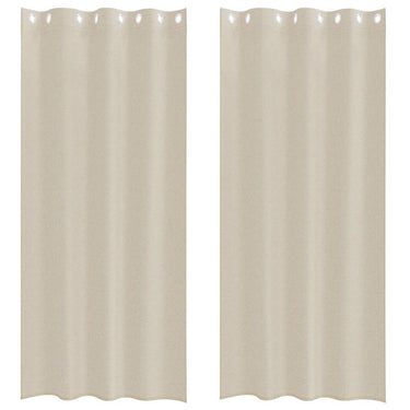 Vidaxl voile gordijn met gordijnen 2 pcs zand 245 x 140 cm polyester