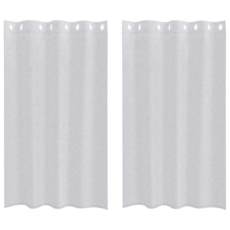Load image into Gallery viewer, Vidaxl voile gordijn 2 pcs lichtgrijs 175 x 140 cm polyester
