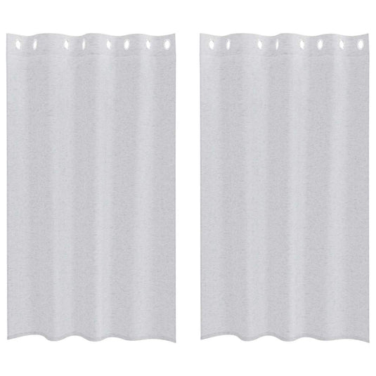 Vidaxl voile gordijn 2 pcs lichtgrijs 175 x 140 cm polyester