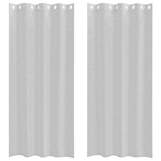 Vidaxl voile gordijn 2 pcs lichtgrijs 260 x 140 cm polyester