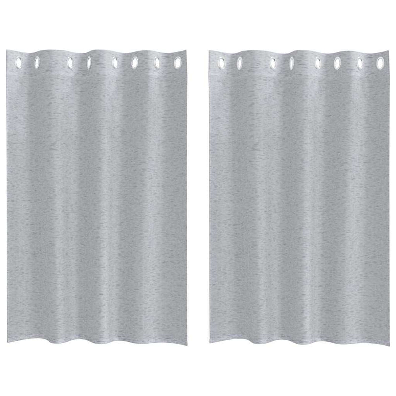 Load image into Gallery viewer, Vidaxl voile gordijn 2 pcs donkergrijs 140 x 140 cm polyester
