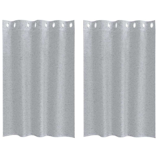 Vidaxl voile gordijn 2 pcs donkergrijs 140 x 140 cm polyester