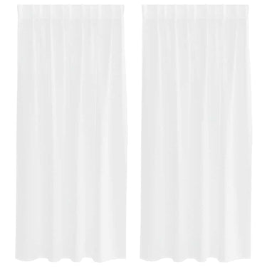 Vidaxl voile gordijn met gordijnen 2 pcs wit 175 x 140 cm polyester