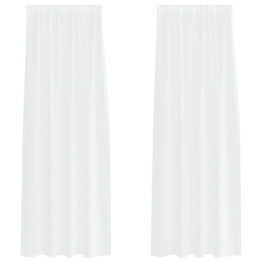 Vidaxl voile gordijn met gordijnen 2 pcs wit 245 x 140 cm polyester