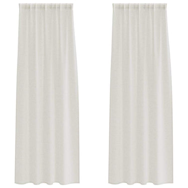 Vidaxl voile gordijn met gordijnen 2 pcs crème 245 x 140 cm polyester