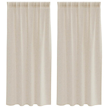 Vidaxl voile gordijn met gordijnen 2 pcs zand 175 x 140 cm polyester