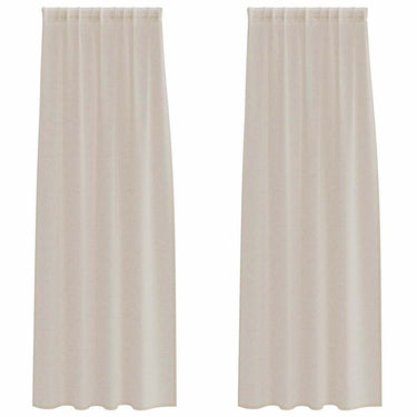 Vidaxl voile gordijn met gordijnen 2 pcs zand 225 x 140 cm polyester