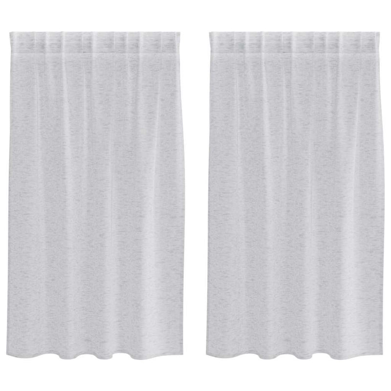 Load image into Gallery viewer, Vidaxl voile gordijn 2 pcs lichtgrijs 140 x 140 cm polyester
