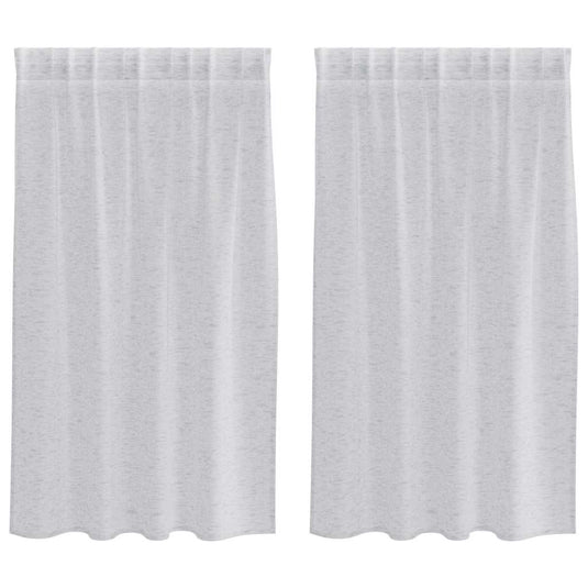 Vidaxl voile gordijn 2 pcs lichtgrijs 140 x 140 cm polyester