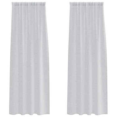 Vidaxl voile gordijn 2 pcs lichtgrijs 225 x 140 cm polyester