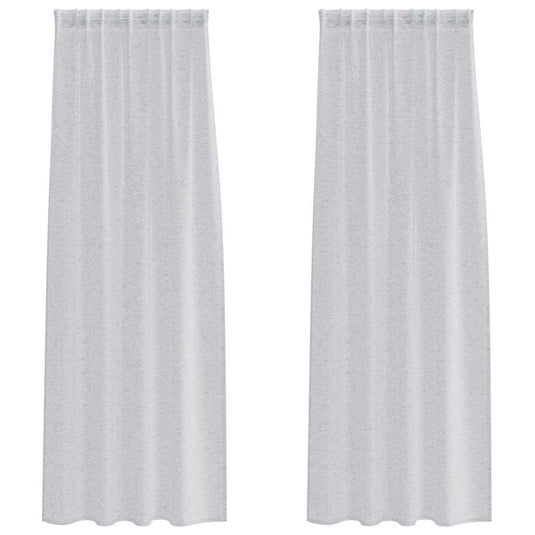 Vidaxl voile gordijn 2 pcs lichtgrijs 245 x 140 cm polyester
