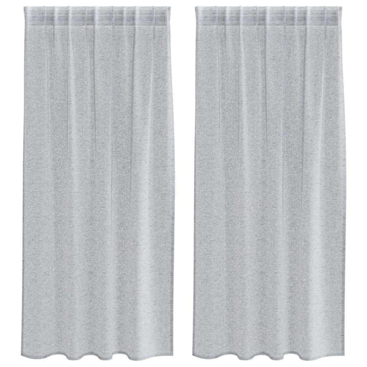 Vidaxl voile gordijn 2 pcs donkergrijs 175 x 140 cm polyester