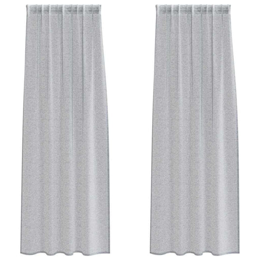 Vidaxl voile gordijn 2 pcs donkergrijs 245 x 140 cm polyester