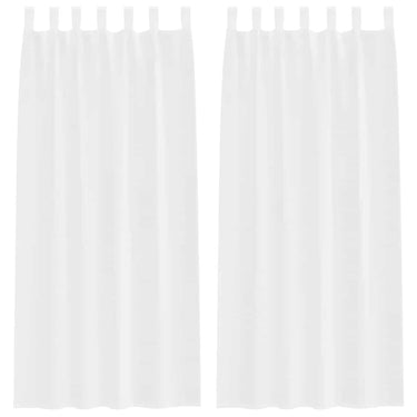 Vidaxl voile gordijn met gordijnen 2 pcs wit 225 x 140 cm polyester