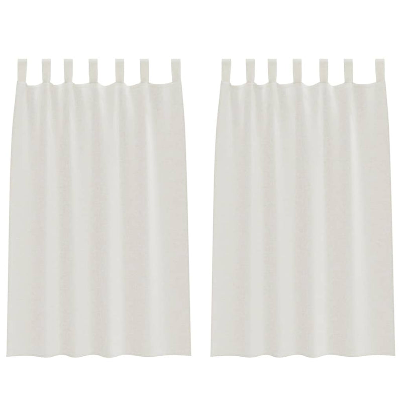 Load image into Gallery viewer, Vidaxl voile gordijn met gordijnen 2 pcs crème 175 x 140 cm polyester
