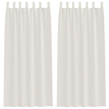 Vidaxl voile gordijn met gordijnen 2 pcs crème 225 x 140 cm polyester