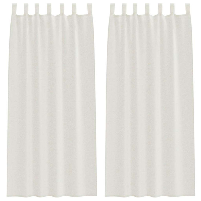 Load image into Gallery viewer, Vidaxl voile gordijn met gordijnen 2 pcs crème 225 x 140 cm polyester
